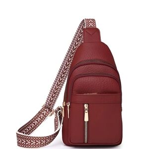 Stylish Burgundy Crossbody Bag